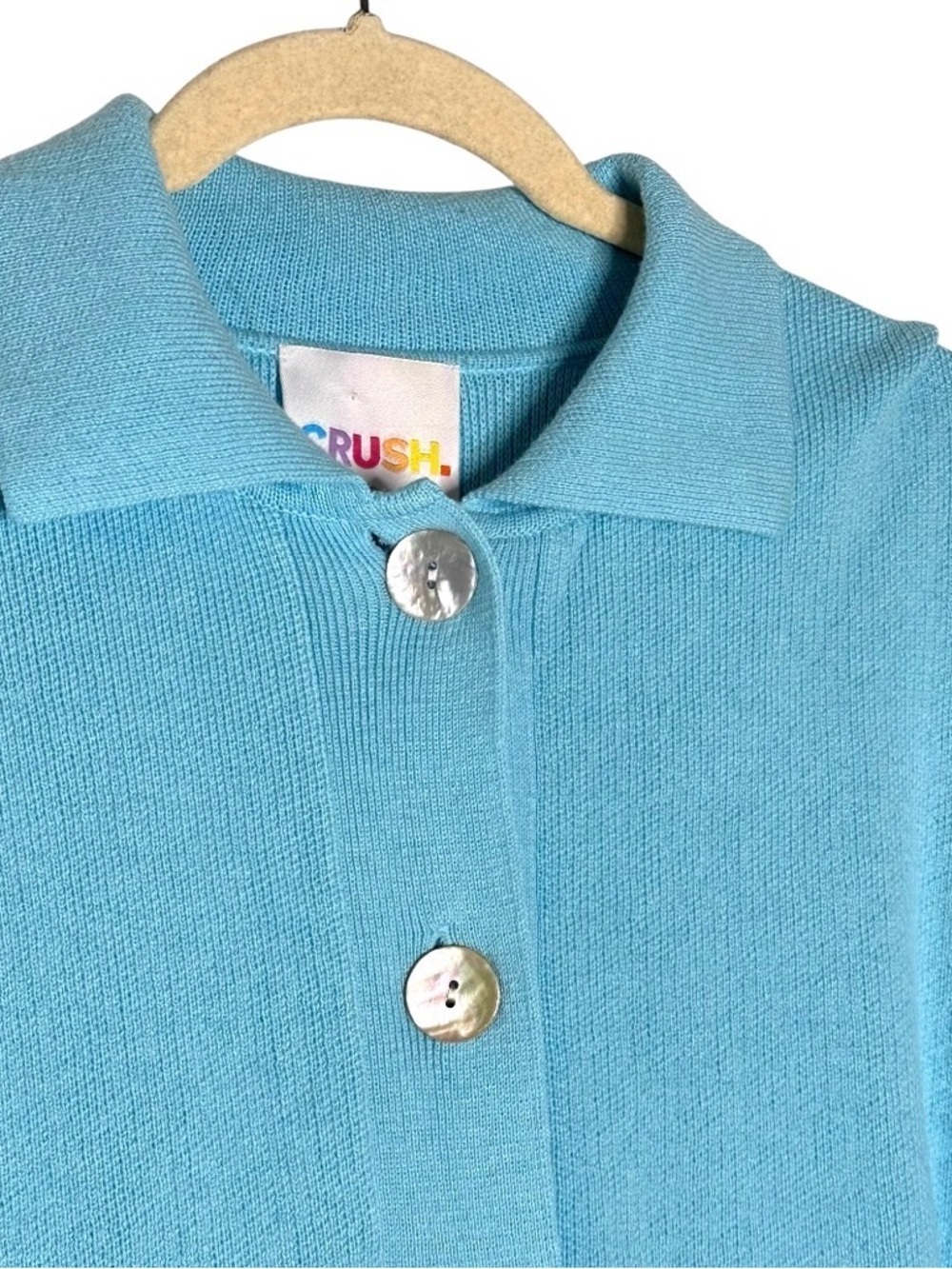 CRUSH Polo Cardigan Button Down Sweater L - Picture 2 of 5